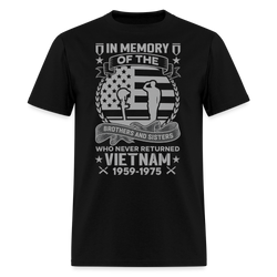 In Memory of the Veterans T Shirt - black