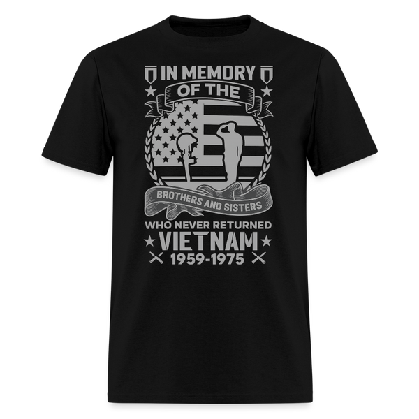 In Memory of the Veterans T Shirt - black