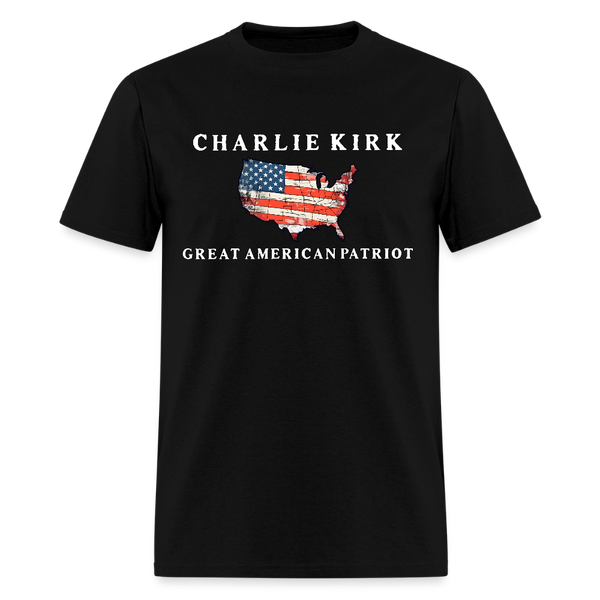 Charlie Kirk Great American Patriot T Shirt - black