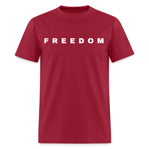 Freedom Charlie Black T Shirt - dark red