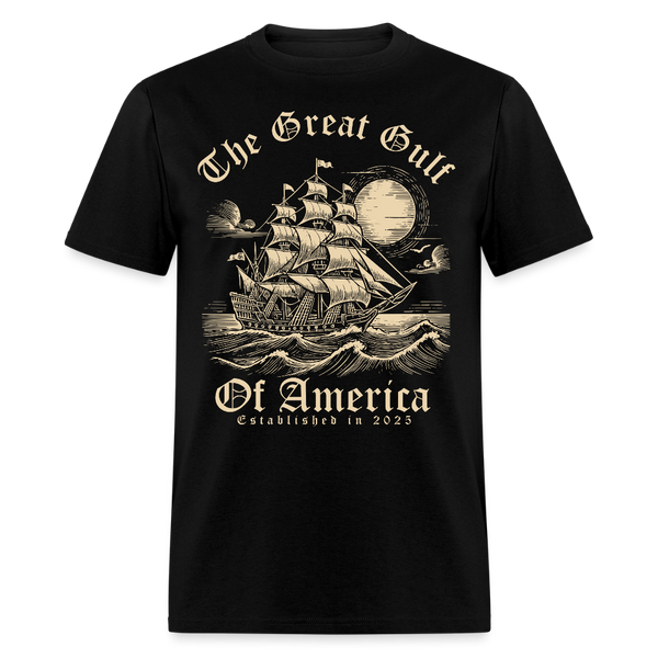 The Great Gulf Of America Established 2025 T Shirt - black