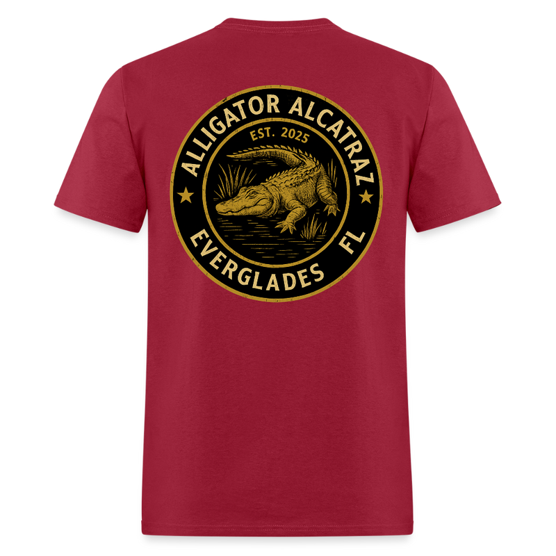Alligator Alcatraz Everglades Florida Est. 2025 T Shirt - dark red