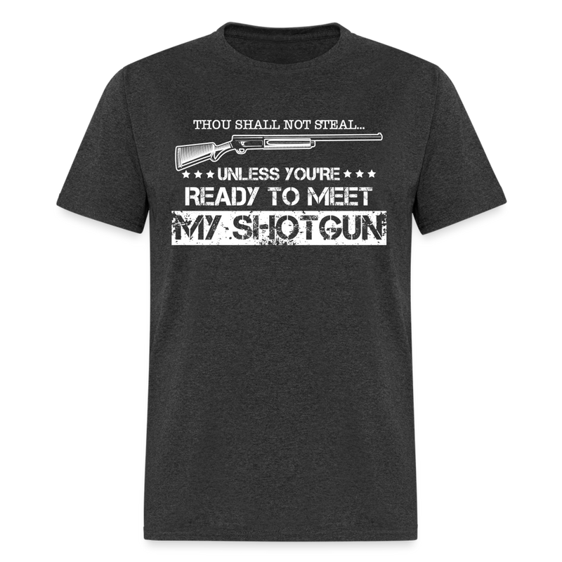 Thou Shalt Not Steal T Shirt - heather black