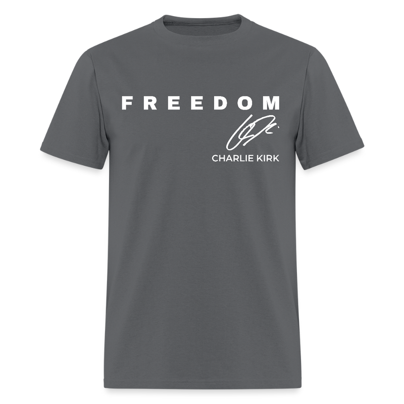 Freedom Bald Eagle Charlie Kirk Forever In Our Hearts T Shirt - 2 - charcoal