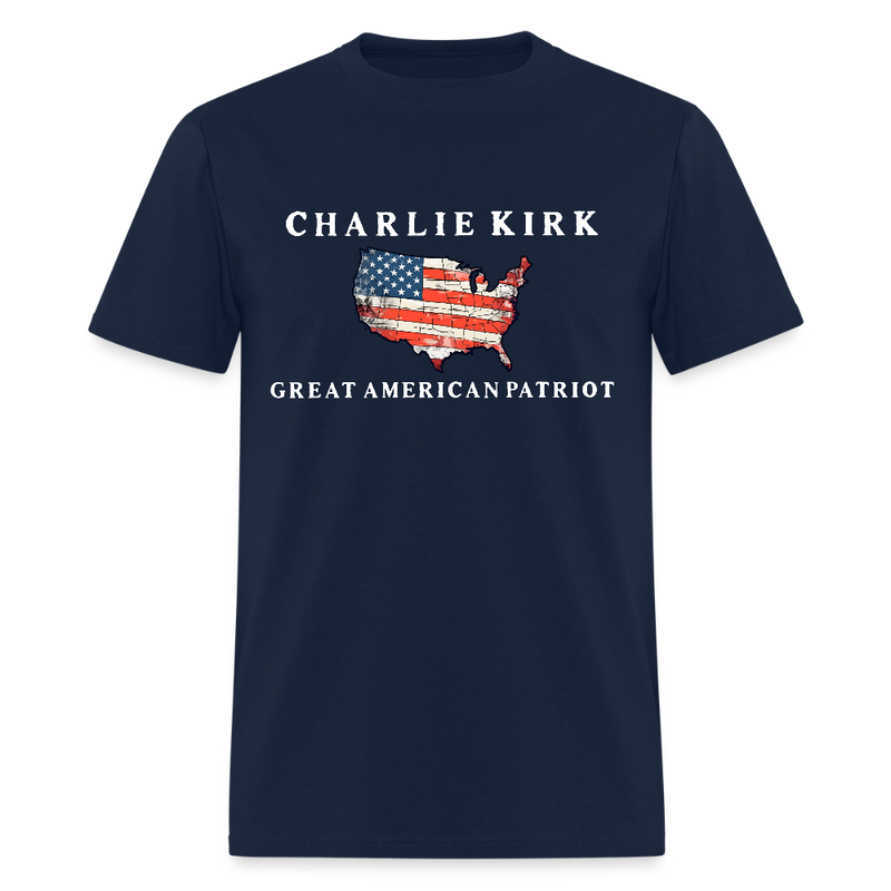 Charlie Kirk Great American Patriot T Shirt - 3 - navy