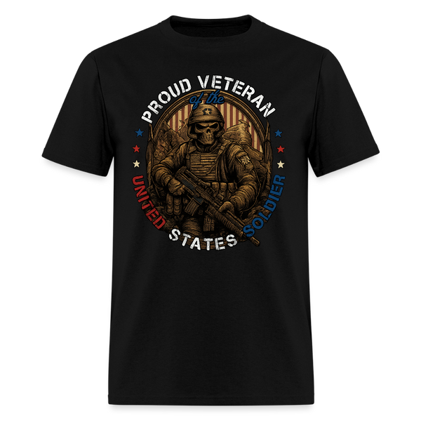Proud Veteran T Shirt - black