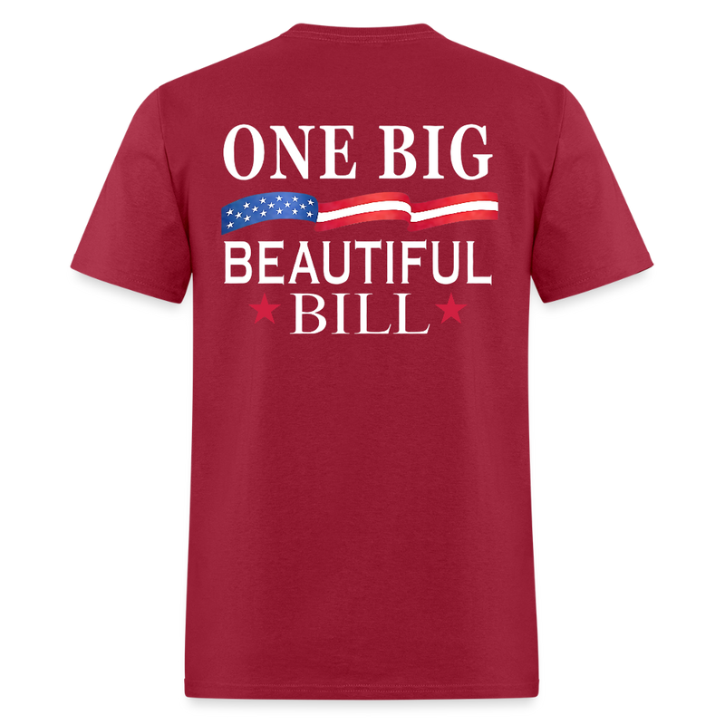 One Big Beautiful Bill T Shirt - 2 - dark red