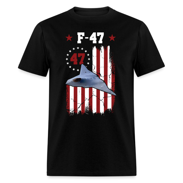Fighter Jet F-47 Trump T Shirt - black
