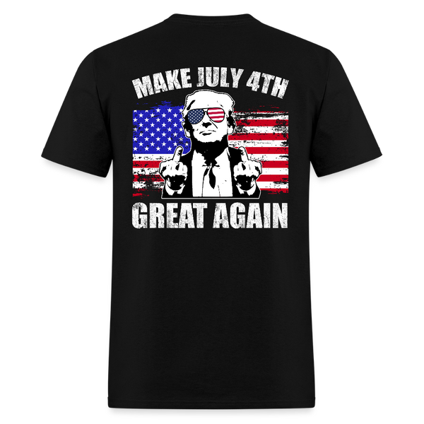 Trump Make July 4th Great Again T Shirt - black