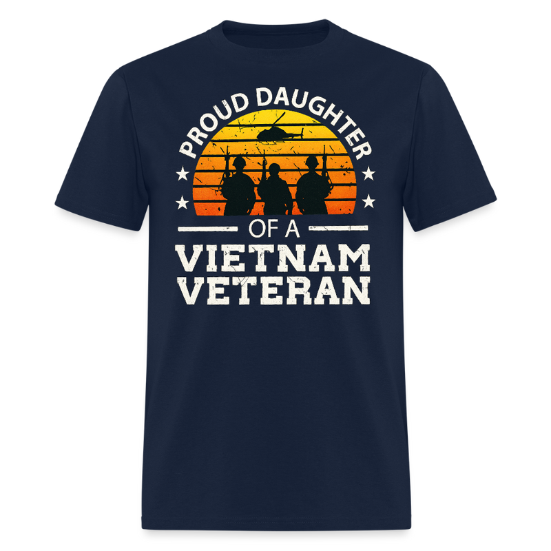 Proud Daughter of A Veteran T Shirt - 3 - navy