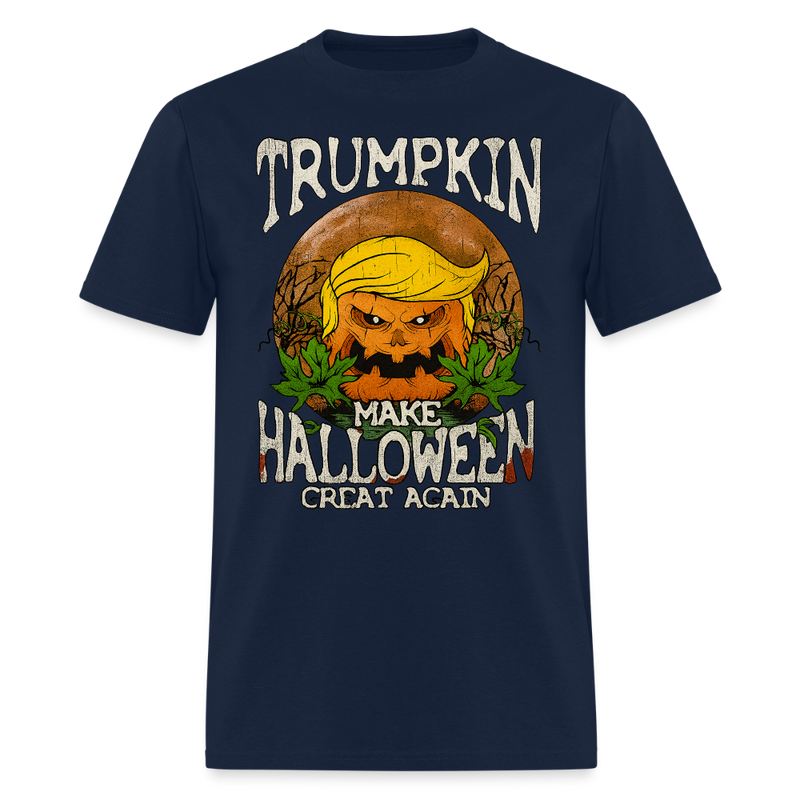 Trumpkin Halloween T Shirt - 6 - navy