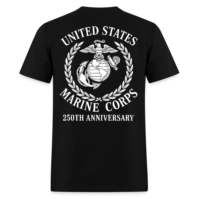 United States Marine Corps 250th Anniversary T Shirt - black