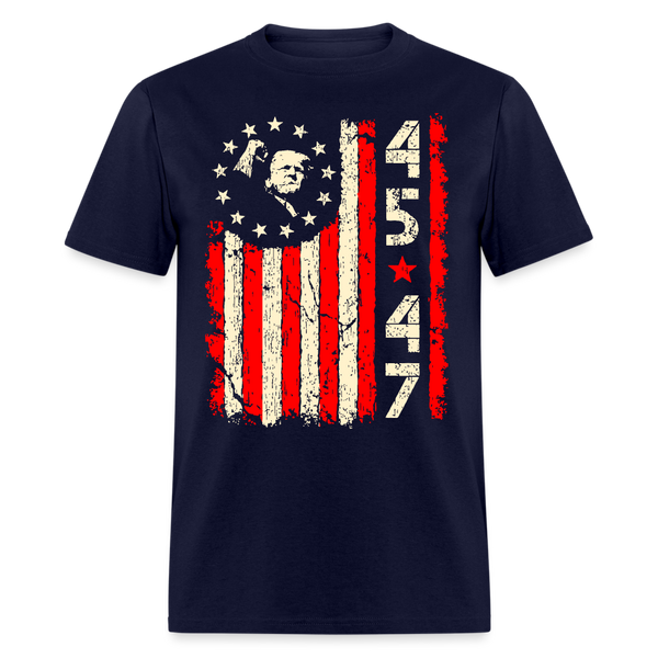 45 47 Trump President Inauguration USA Retro T Shirt - navy