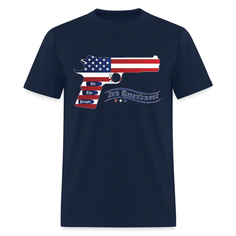 We The People 2nd Amendment Gun T Shirt - navy