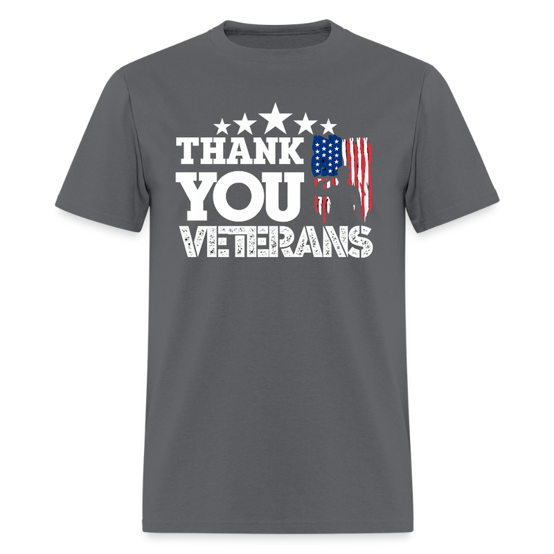 Thank You Veterans T Shirt - 3 - charcoal