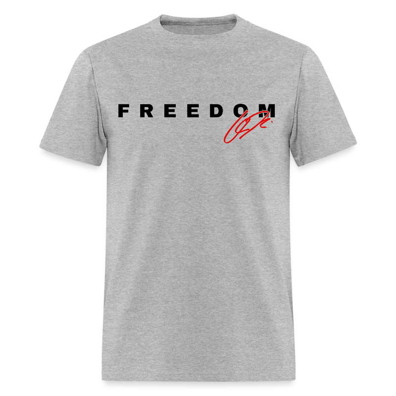 Freedom Charlie Kirk Signature T Shirt - heather gray