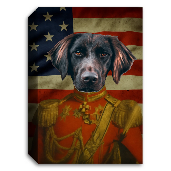 Custom Royal Pet Portrait Canvas – USA Edition