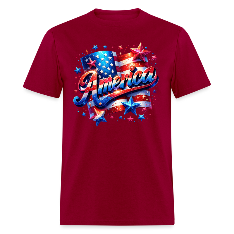 America 4th Of July T Shirt - dark red