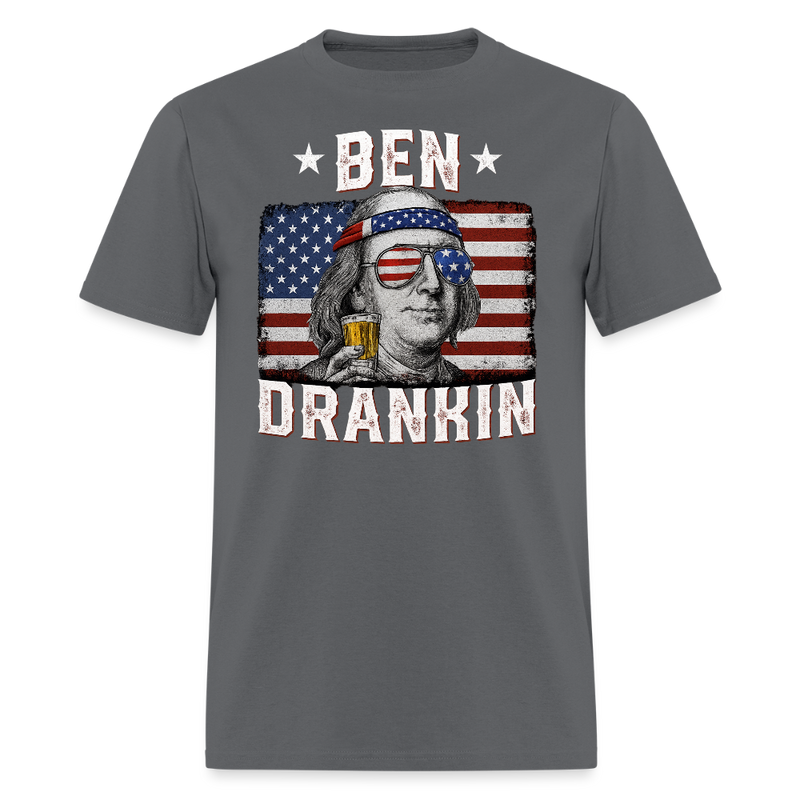 Ben Drankin Colombus Day T Shirt - charcoal