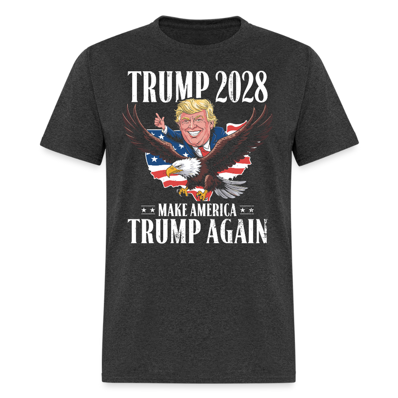 Trump 2028 Make America Trump Again T Shirt - heather black