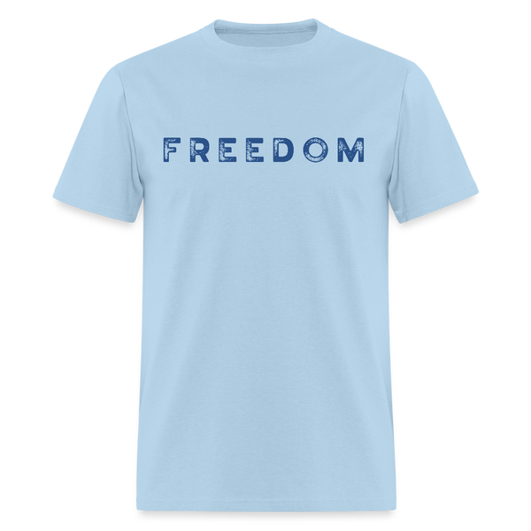 Freedom Red White & Blueberries Coquette Flag T Shirt - powder blue