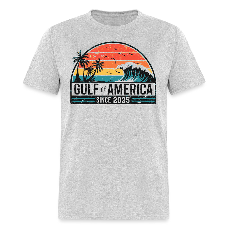 Gulf Of America Since 2025 Retro T Shirt - heather gray