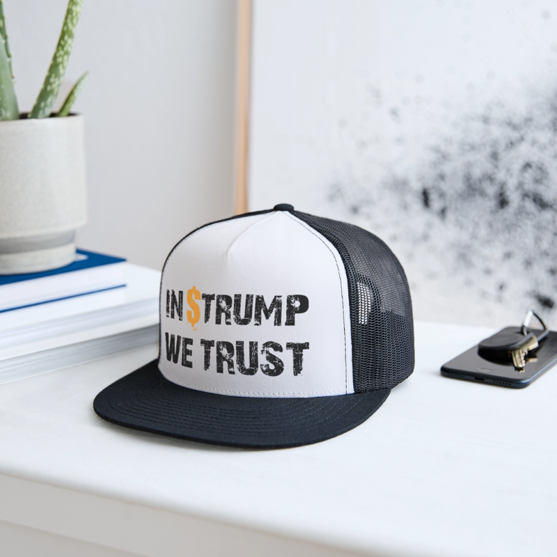 In Trump We Trust Trucker Hat - white/black