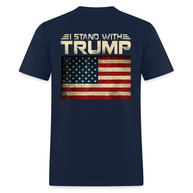 I Stand With Trump T Shirt - navy