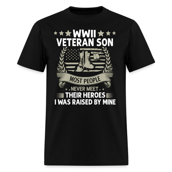 WWII Veteran Son T Shirt - black