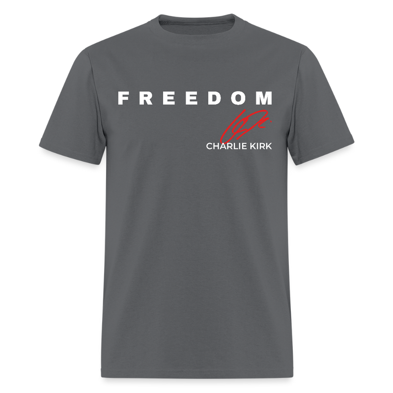 Freedom Bald Eagle Charlie Kirk Forever In Our Hearts T Shirt - charcoal