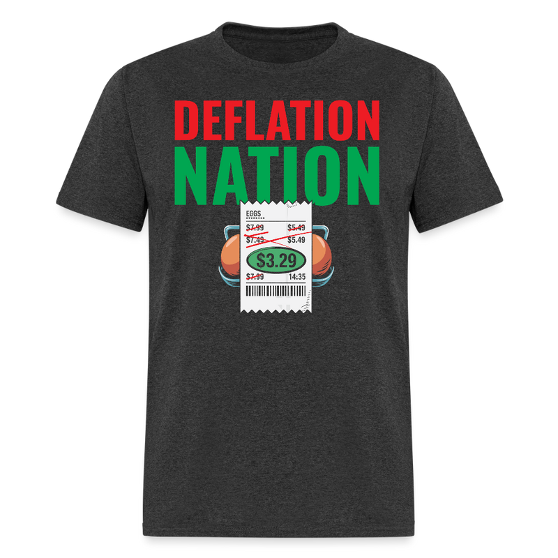 Deflation Nation T Shirt - heather black