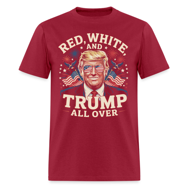 Red White And Trump All Over T Shirt - dark red