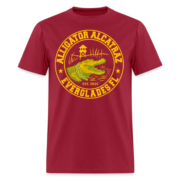 Alligator Alcatraz Everglades FL Est. 2025 T Shirt - 2 - dark red