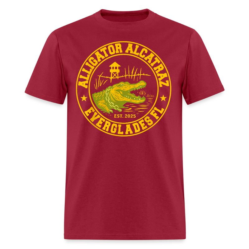 Alligator Alcatraz Everglades FL Est. 2025 T Shirt - 2 - dark red