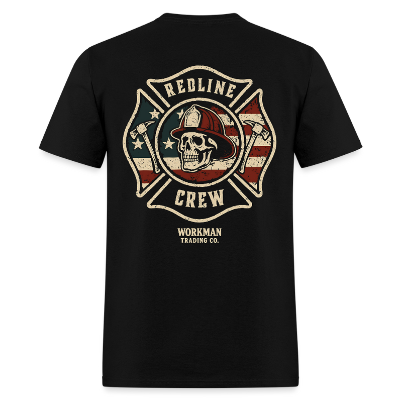 Redline Crew Workman Trading Co T Shirt - black