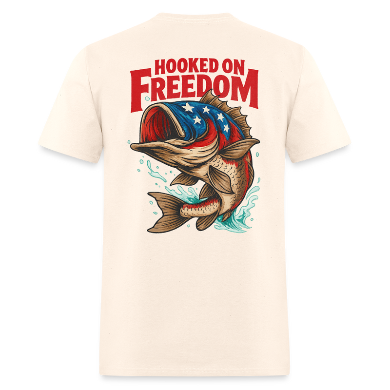 Hooked On Freedom T Shirt - natural
