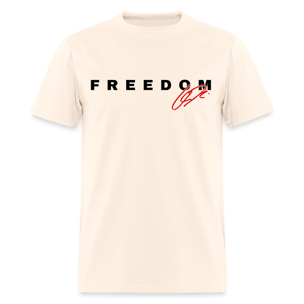 Freedom Charlie Kirk Signature T Shirt - natural