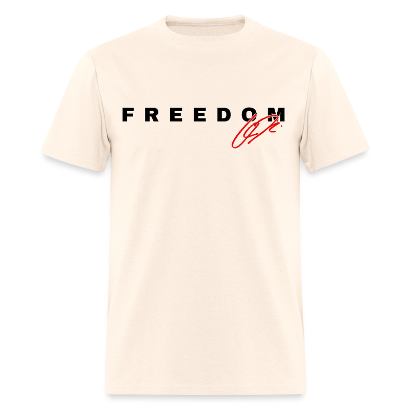 Freedom Charlie Kirk Signature T Shirt - natural