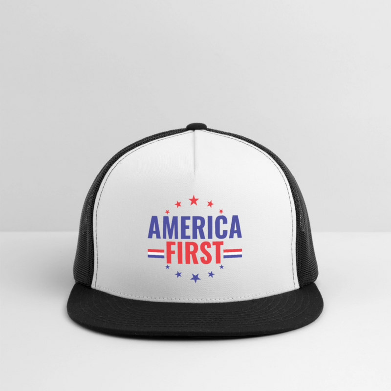 America First Trucker Hat - white/black