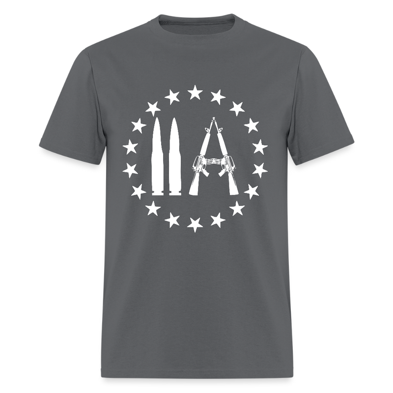 Guns 2nd Amendment T Shirt - charcoal