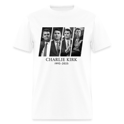 When People Stop Talking Charlie Kirk T Shirt - white