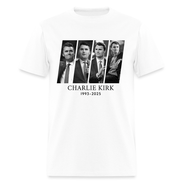 When People Stop Talking Charlie Kirk T Shirt - white