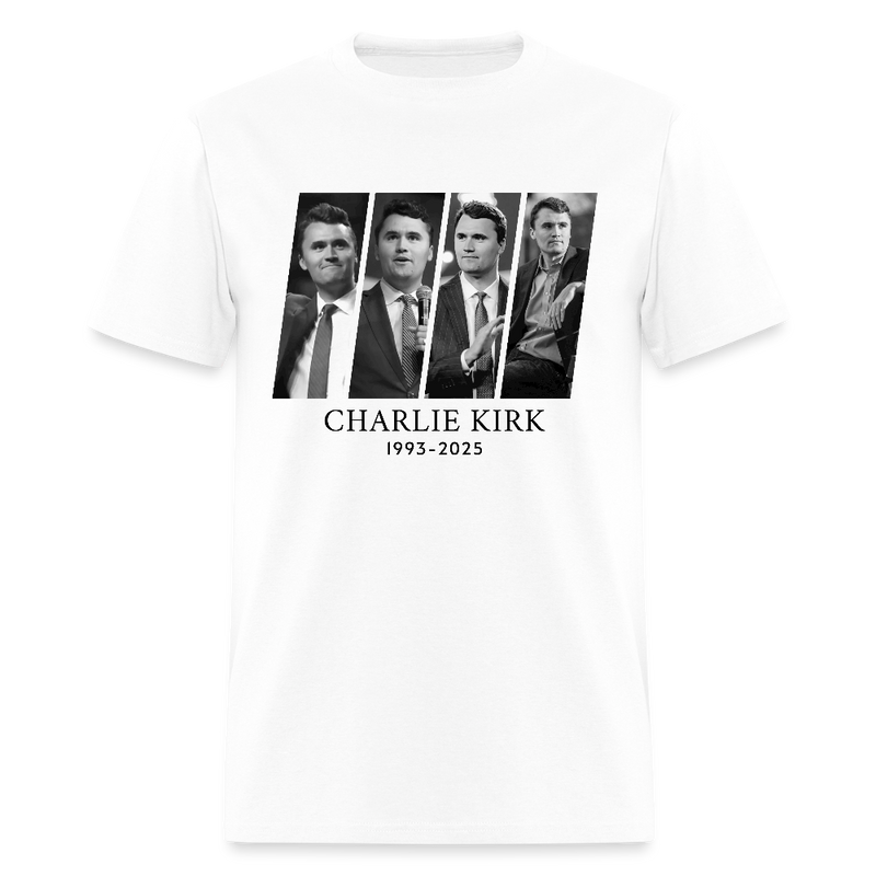 When People Stop Talking Charlie Kirk T Shirt - white