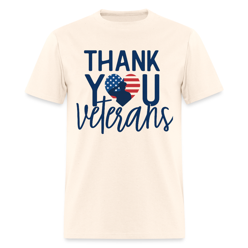 Thank You Veterans T Shirt - 4 - natural