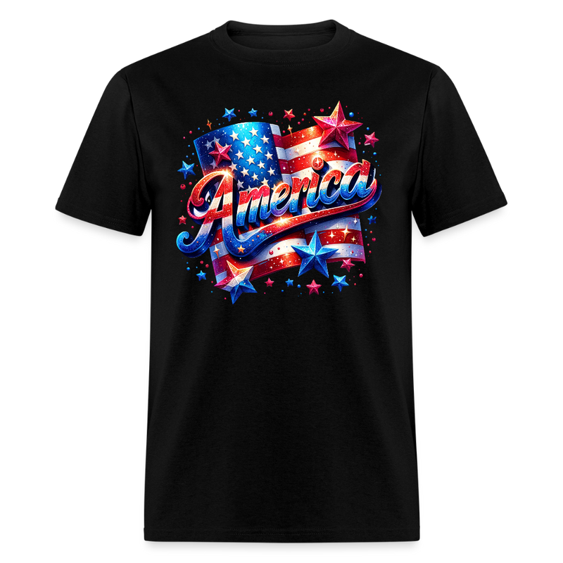 America 4th Of July T Shirt - black