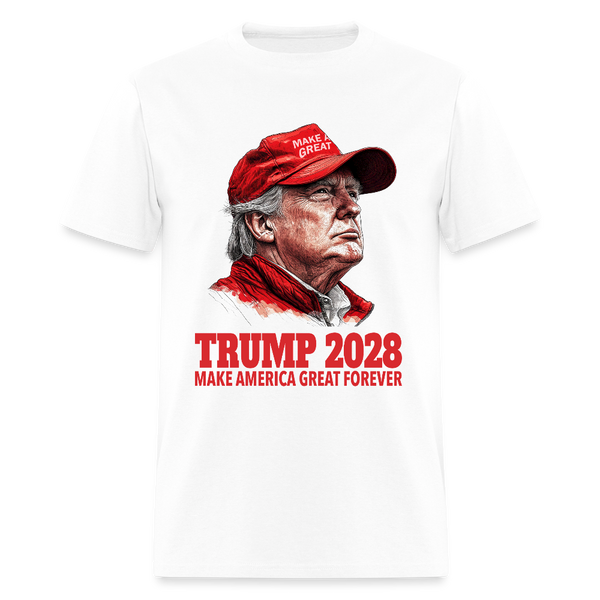 Make America Great Forever Trump 2028 T Shirt - white