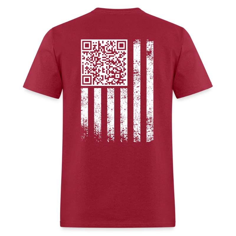Trump QR Dance YMCA U.S. Flag T Shirt - dark red