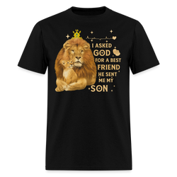I Asked God for the Best Veteran T Shirt - black