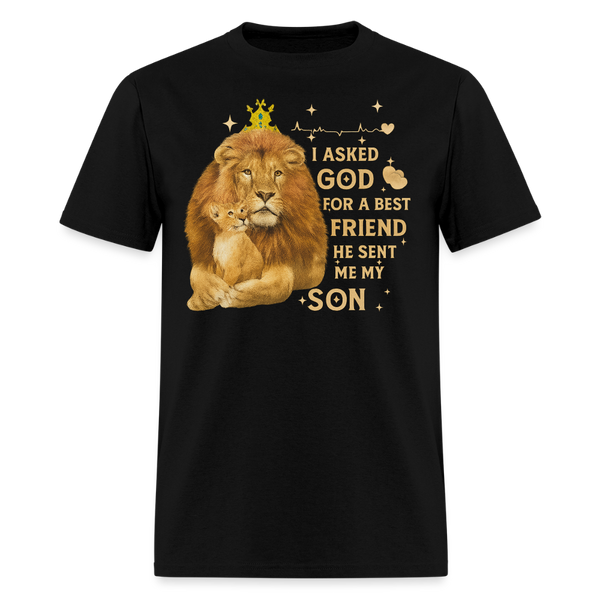 I Asked God for the Best Veteran T Shirt - black