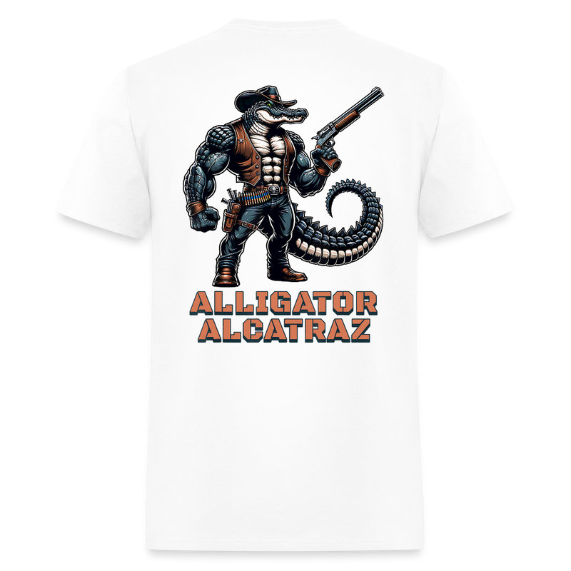 Alligator Alcatraz Cowboy T Shirt - white